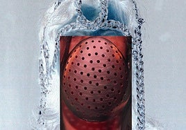 Imagen de una de las obras que se pueden ver en la exposición en la casa de cultura.