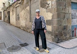 La concejala Agurtzane Antoñana en Goen Kale.