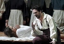 Anduaga, durante una actuación en mayo