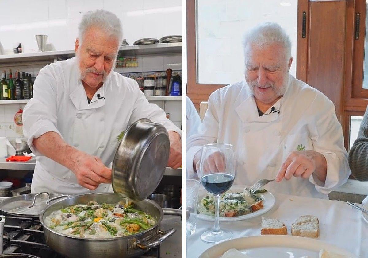 Merluza a la koxkera, la receta tradicional vasca de Luis Mokoroa: «La yema está en el punto perfecto»