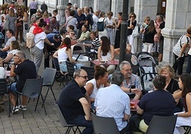 La terraza del Kultur Kafe de Aita Agirre, los pasados 'sanbartolos'.