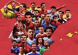 Montaje de la Premier League con cinco exjugadores de la Real Sociedad