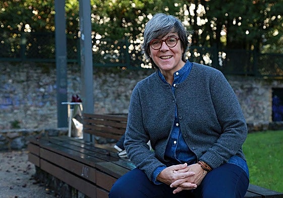 La investigadora feminista Cristina Ubani Bazán, este miércoles, en Irun.