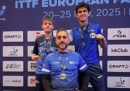Ander Cepas eta Iker Sastre, mahai-teniseko jokalariak, Europako txapeldunorde