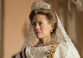 Kimberley Tell, caracterizada como la reina Victoria Eugenia en 'ENA'.