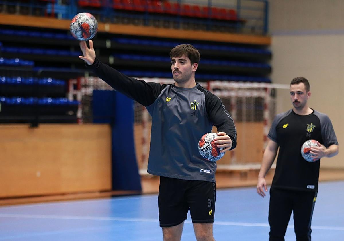 El capitán Gorka Nieto, durante un entrenamiento.