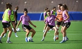 Marta López de Guereñu, durante un entrenamiento.