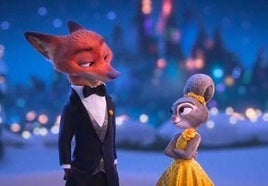 Los dos protagonistas, vestidos de gala.