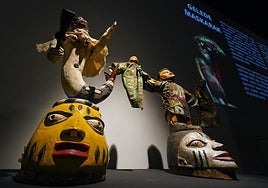 Las máscaras Gelede podrán visitarse hasta el próximo domingo, día 7, en el ambigú del Topic.