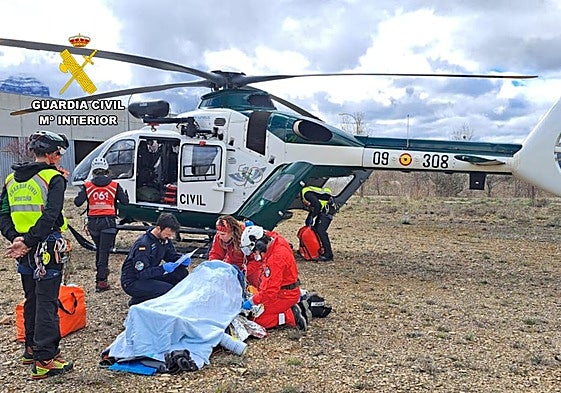 Rescate realizado por la Guardia Civil.