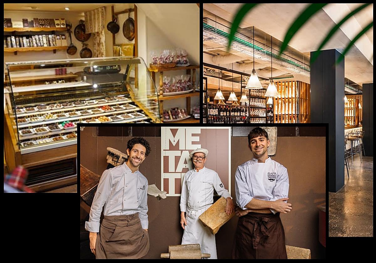 Tienda de Chocolates de Mendaro en San Sebastián, interior de El Almacén y Rafa Gorrotxategi en su museo.