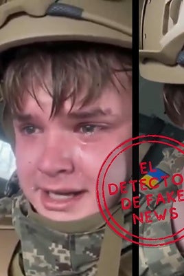 Dos imágenes del vídeo realizado con inteligencia artificial.