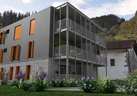 Fotomontaje de las viviendas que se proyectan en Arrazubi-berri.