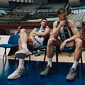 Ansorregi y Stürup, en el banquillo de Amenabar Arena.