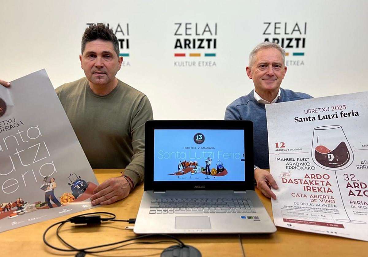 Los dos alcaldes. Presentaron este viernes la feria, uno de los actos más importantes del año organizado conjuntamente.