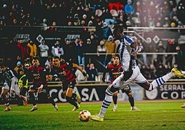 Penalti transformado por Sadiq en el partido de Copa jugado en Reus.