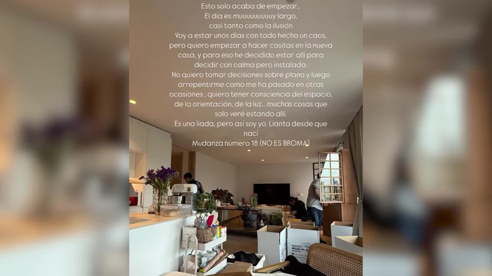 Nagore Robles comienza la mudanza para instalarse en su nuevo hogar en Madrid