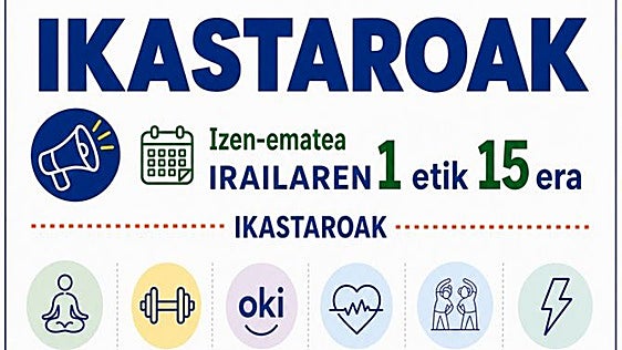 Bi berrikuntza izango dira datorren ikasturteko kiroldegiko jarduera gidatuetan