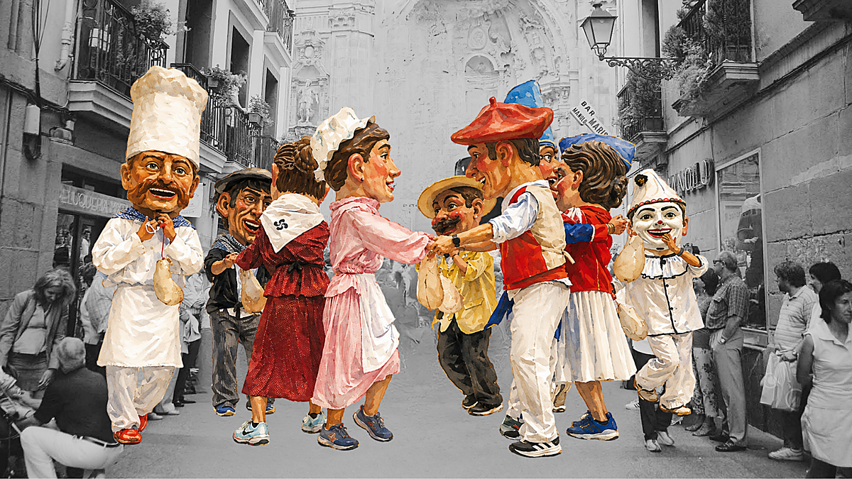 El 'backstage' de los gigantes y cabezudos: del camión a los bailes en la calle