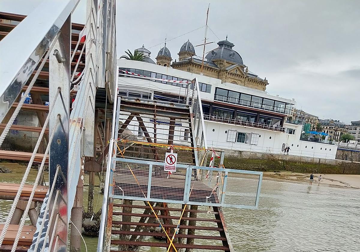 Refuerzan la seguridad en el embarcadero del Muelle donostiarra con un nuevo vallado preventivo