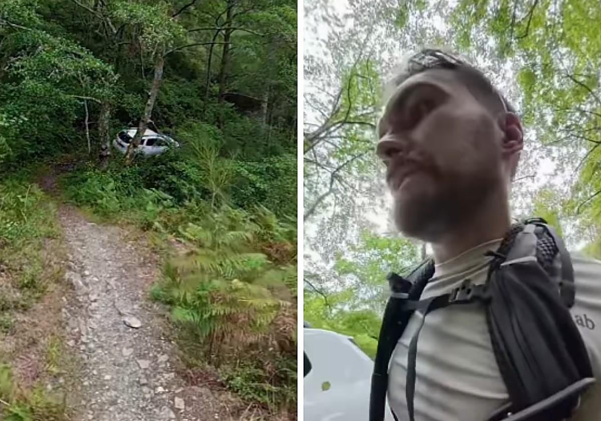 El misterio del coche abandonado en Gipuzkoa con el que alucina un influencer: «¿Cómo ha llegado hasta aquí?»