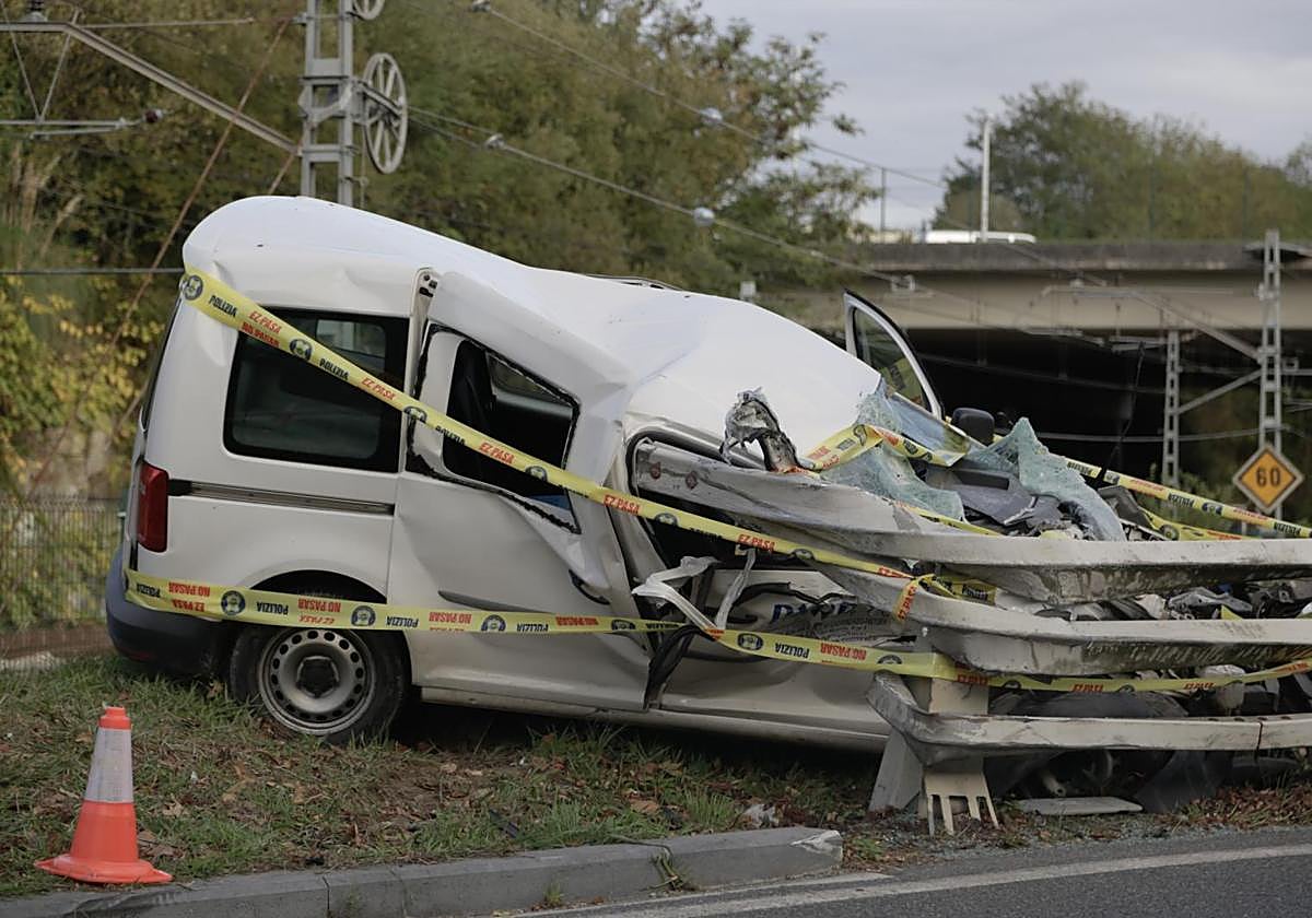 Tres heridos evacuados al hospital tras un grave accidente de tráfico en San Sebastián