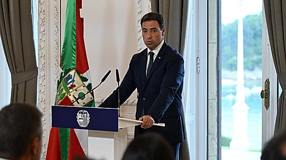 El lehendakari, la semana pasada en el palacio Miramar, tras el primer consejo de gobierno del curso.