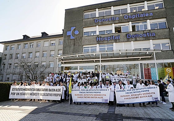 Huelga de los médicos el pasado mes de marzo.