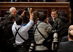 Rajoy, en el Congreso. / Ó. Chamorro