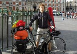 Javier Colorado, en la Puerta del Sol.