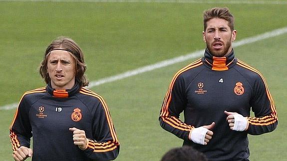 Ramos entrena junto a Modric en Lisboa