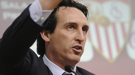 Emery, en una rueda de prensa. 