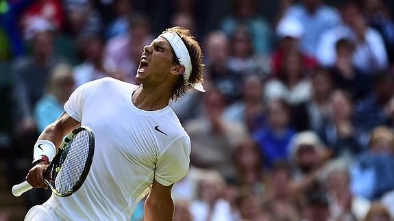 Nadal, durante el partido contra Kyrgios . 