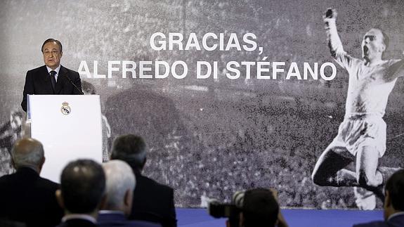 Florentino Pérez, durante su discurso. 