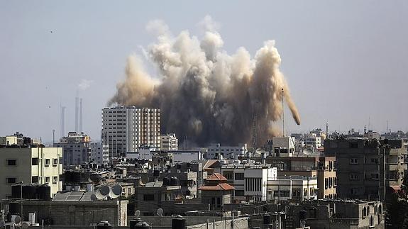 Explosión registrada en Gaza. 