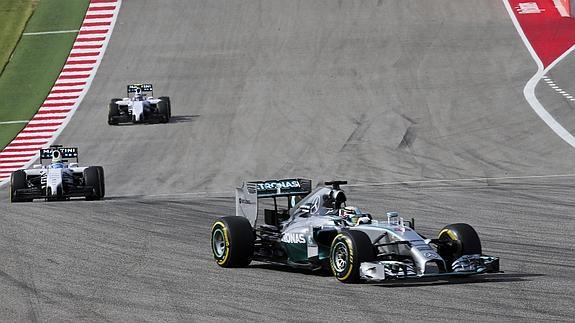 El Mercedes de Lewis Hamilton. 