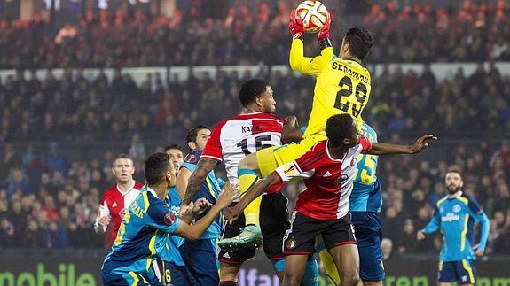 Un lance del partido. 