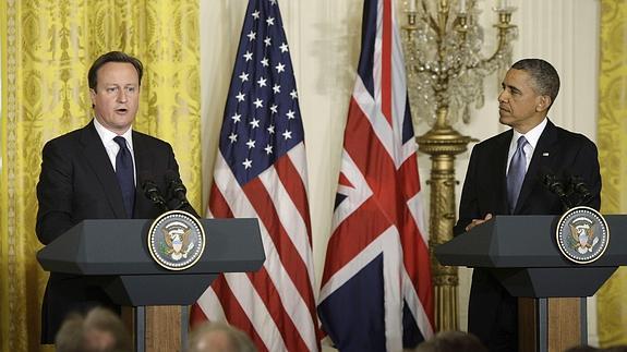 David Cameron y Barack Obama. 