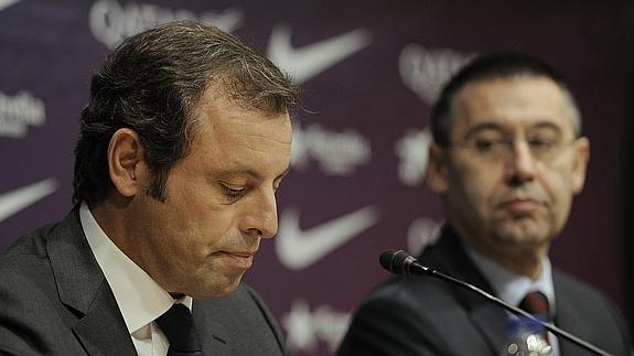 Sandro Rosell y Josep María Bartomeu. 