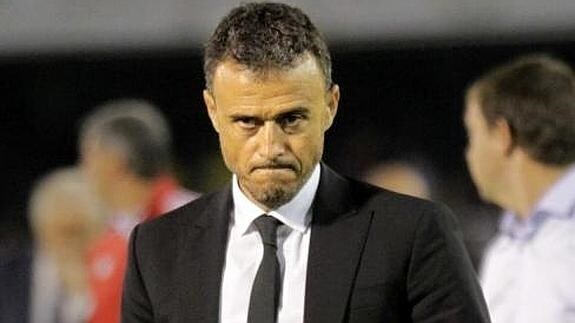 Luis Enrique, tras la derrota ante el Celta. 