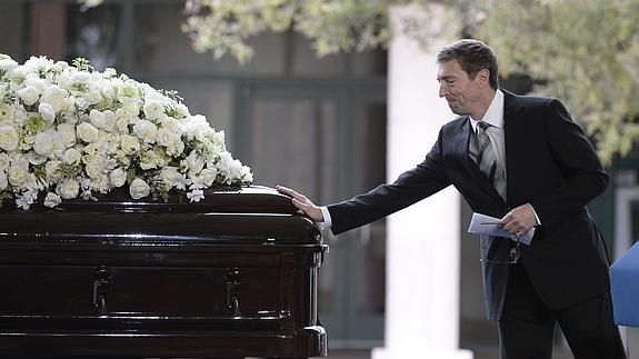 Ronald Reagan Jr, en el funeral de su madre, Nancy Reagan.