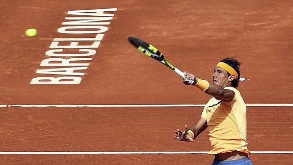 Rafa Nadal, durante el partido. 