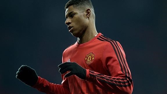Marcus Rashford, jugador del Manchester United. 