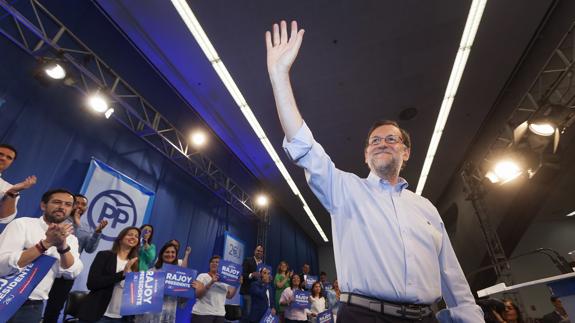 Mariano Rajoy, el sábado en un acto en Canarias. 