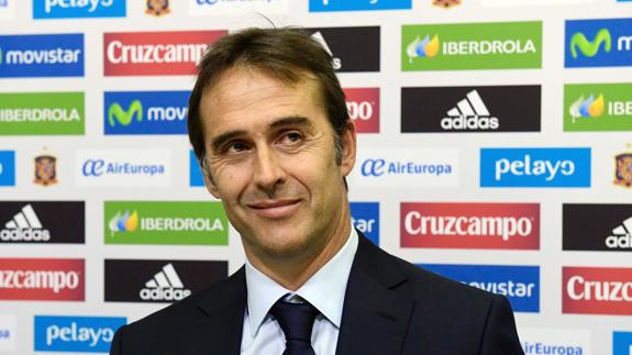 Julen Lopetegui, durante una rueda de prensa. 