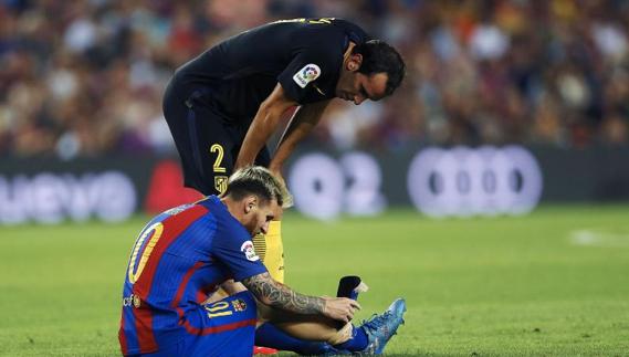 Leo Messi, lesionado. 