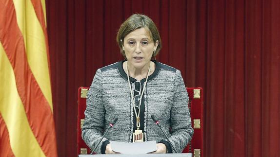 La presidenta de la Cámara catalana, Carme Forcadell.