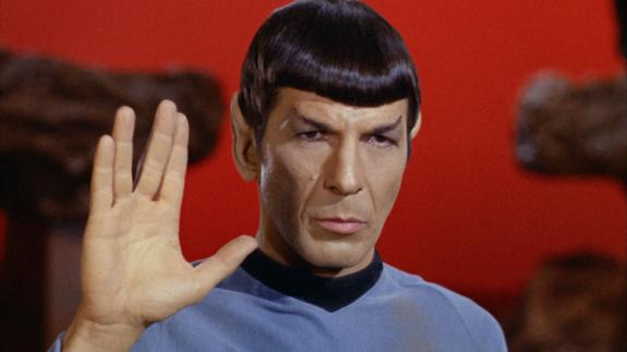 El famoso saludo de Spock: "Larga vida y prosperidad". 