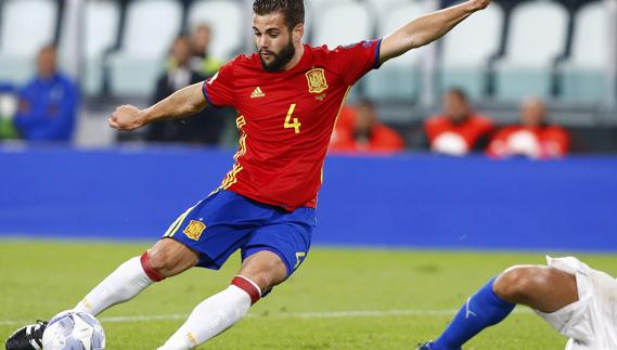 Nacho, en el partido ante Italia. 