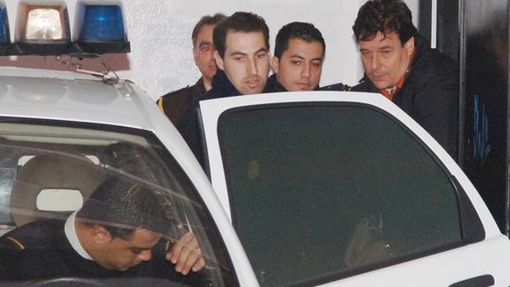 Juan Germán Hoffman en el momento de la detención en 2007.